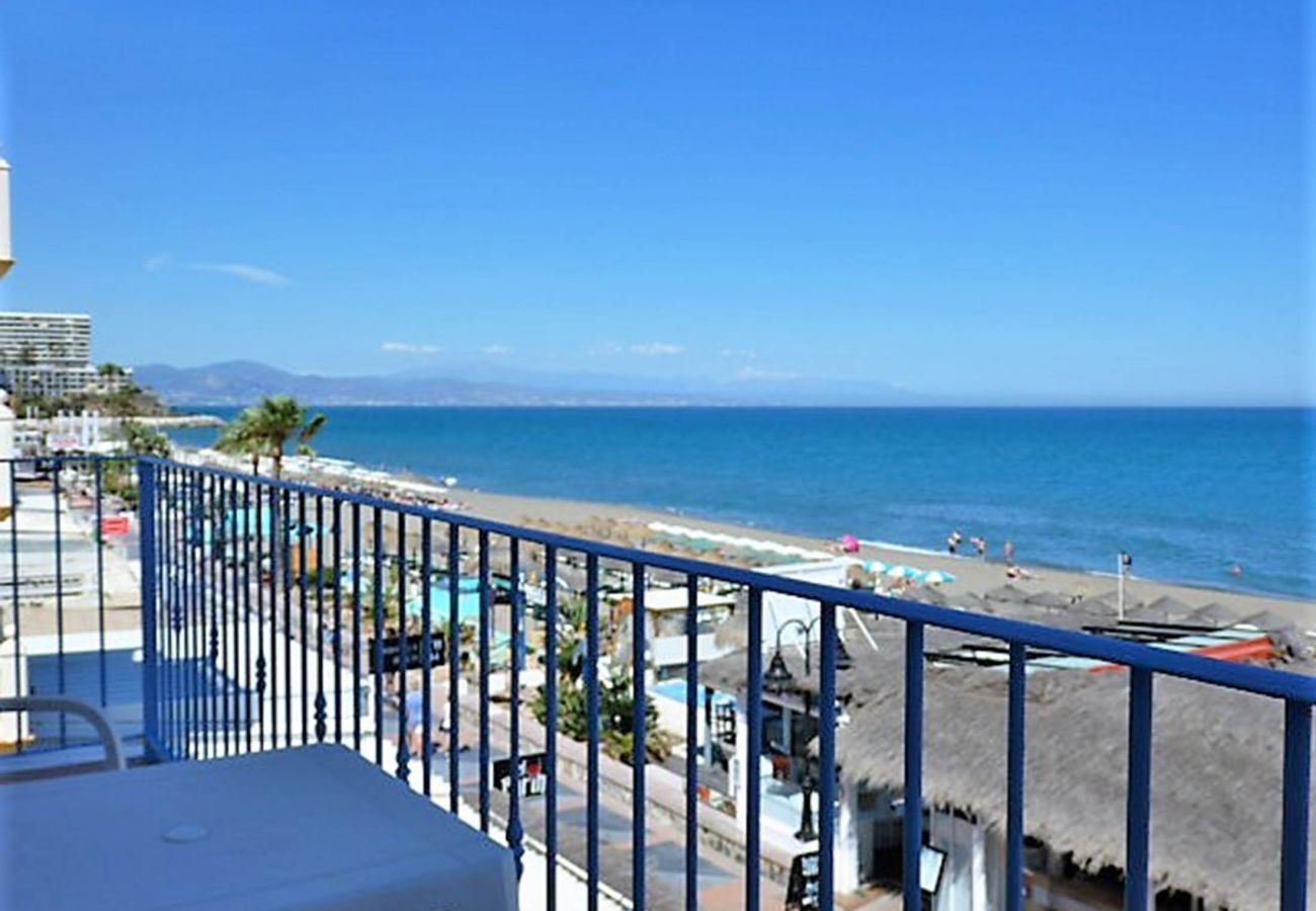 Private terrace for the apartment with chairs and tables Apartment in Torremolinos - Bleu Mare Mar 1 apartment